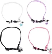 Yardwe 4Pcs Flower Cat Collar Safety for Kittens and Cats Breathable Design with Flexible Straps for Dressing Up Pets Fun and Joyful Accessory