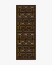 75' x 215' | Machine Washable Runner Rug | Kid & Pet Friendly | Indoor Rug | Jonathan Adler Thebes Cognac Rug | Ruggable