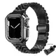 改裝皇家橡樹適用apple watch S8 7 6 SE 5 4 3不銹鋼金屬錶帶+錶殼38mm41mm44 45mm