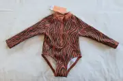 Target Kids Surf Girls Animal Printed Paddlesuit Bathers Swimsuit Size 3 New