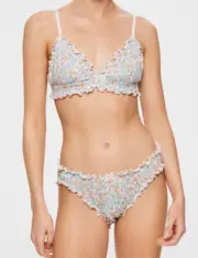 NEW WITH TAGS LADIES PETER ALEXANDER DITSY FLORAL BRA & BRIEF SET SIZE XXS