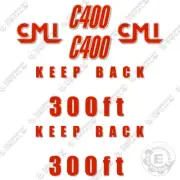Fits CMI C400 Mulcher Decal Kit - 7 YEAR OUTDOOR 3M VINYL!