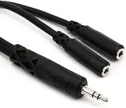 Hosa Y Cable with 3.5 mm TRS to Dual 3.5 mm TRSF Connector