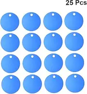 Homoyoyo 16Pcs Aluminium Alloy DIY Pet Id Tags Round Blank Tags for Custom Engraving Lightweight Durable for Dogs Puppies Scratch Resistant
