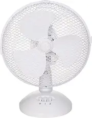 Russell Hobbs RHPDF0921 23cm 2 Speed Portable Desk Fan Wide Angle Swivel Quiet Operation Ideal for Bedroom or Office White
