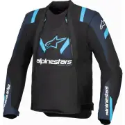 T-Stunt Air Black Dark Blue Blithe Blue Motorcycle Jacket