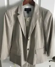 ANN TAYLOR BEIGE BLAZER SIZE 14 TWO BUTTON NEW WITH TAGS