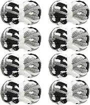 Tie Dye Chunky Yarn for Crocheting 8 Pack,White Fluffy Jumbo Chenille Yarn,Soft Plush Yarn Bulky,Giant Thick Fuzzy Yarn for Hand Knitting or Arm Knitting (29 yds,8 oz Each Skein)