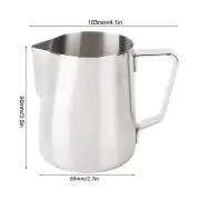 (350ML)Stainless Steel Milk Frothing Cup Art Pitcher Coffee Latte Jug Mug For AC