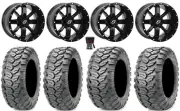 Sedona Hollow Point 14" Wheels Bk 27" Ceros Tires Polaris RZR XP 1000 / PRO XP