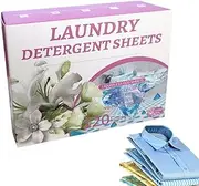 Laundry Detergent Sheets,60 Loads Plant Based Washing Machine Sheets - Fast Dissolving Fresh Scent Laundry Dryer Sheets, Dryer Sheets Laundry Fabric Softener for Travel, Home Washing Helves