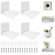 Invisible Floating Bookshelf Set of 4 - Bookshelf Floating Shelves for Wall -...