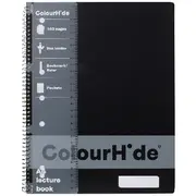 ColourHide A4 Recycled Lecture Book 140 Page Black