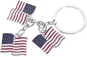 [PACKOVE] US Flag Keychain Metal Key Ring Charm for Purses Bags and Backpacks Decorative Keychain Pendant for Car Keys Travel and Diplomatic Occasions