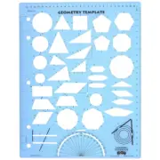 LEARNING ADVANTAGE Geometry Template | Sturdy Geometric Stencil to Draw 2D Shape