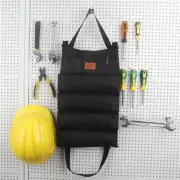 Roll Up Tool Bag Canvas Tool Pouch Wrench Organizer Durable Hanging Zipper Tote