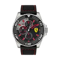 在飛比找蝦皮商城優惠-【Ferrari 法拉利】賽車極勁鋸齒錶圈設計橡膠質感腕錶-