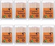 8 Boxes Cinnamon Toothpicks for Adults Cinnamon Flavored, Toothpicks with Clear Plastic Boxes, 100 Pcs for Each Box (8 Boxes)