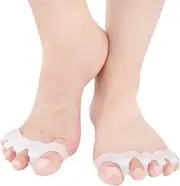 Gel Toe Separator, Bestrice Toe Spacers Rubber Toe Stretchers Used for Sports Activities, Yoga Practice & Running for Men and Women Bunion Pain Relief Toe Straightener Achilles Stretcher (1 pair)