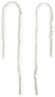 [TOZLU] Timetries01 Tassel Threader Drop Earrings Long Chain Ear Line