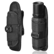 Nylon LED Flashlight Pouch Torch Holster Holder Belt Bag Case Black 2*6 inch