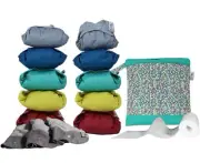 Close Pop-in Reusable Nappy Bundle Bright Colours 10 Bamboo Eco-friendly