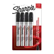 SH Met Permanent Marker Blt Blk Pk4