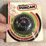 Vintage DUNCAN JEWEL Black with Red/Green Glass Jewels Yoyo Yo-Yo MINT SEALED