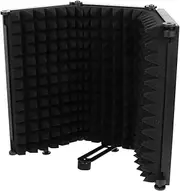 LALADEFIEE Noise Reduction Microphone Cover Windscreen Soundproofing Portable Easy to Install Black