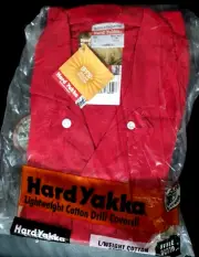 HARD YAKKA Overalls, Lightweight, Red, Size 92R, Non-Reflective