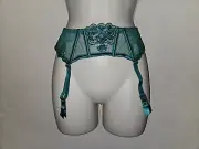 Honey Birdette Natalie Suspender in Green size Small NWT