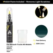 Touch Up Paint For Renault Trucks All Models 04974 Vert With Polish Paste