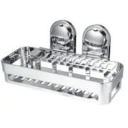 Kitchen Bathroom Shower Shelf Storage Suction Cup Basket Rack Holder Organizer