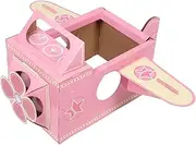 BCOATH Airplane Carton Cardboard Airplane Costume Plane Cardboard Creation Playtime Entertainment ' Aircraft Costume Paper Aircraft Craft Paper Pink