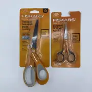 Fiskars Non-Stick Titanium Softgrip 8" & Comfort Softgrip No 5 Scissors Bundle