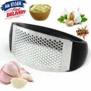 Stainless Steel Garlic Press Crusher Manual Rocking Mincer Squeezer Kitchen TR