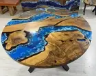 48" Epoxy Resin Dining Table Top, Epoxy Table Stunning Resin Art Furniture