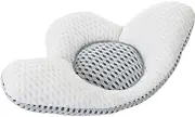 Lumbar Pillow,Back Support Pillow,3D Lower Back Pillow,Memory Foam Pad,Bed Lumbar Cushion,for Lower Back Pain Relief, Lumbar Support for Car, Sleeping, Rest, Travel(White)