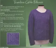 Vermont Fiber Designs Knitting Pattern 155 Tramline Cable Pullover Women 28-68.5