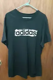 Adidas Men's Linear Brush Short Sleeve Tee T-Shirt Size XL Black FM6656 NWT!