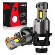 Pair D2S D2R LED Headlight Conversion Kit Globes Replace HID Xenon 50000LM 6000K