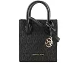 MICHAEL KORS MERCER 塗層帆布手提/斜背二用迷你琴譜包- 黑色