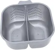 Mixing Bowl for Hair Double Bowl System Salon Tools Grey Equipped Long Handle