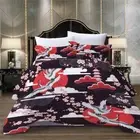 Flying Crane Sun 3D Quilt Duvet Doona Cover Set Single Double Queen King Print