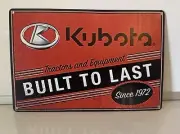 Kubota Metal Sign - Aluminum Poster Farming Equipment - Mowers - Zero Turn