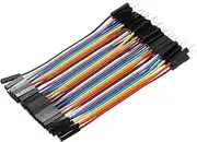 uxcell Male to Female 40Pin Breadboard Jumper Wire 2.54mm Pitch Ribbon Cable 10cm Long Electronics Breadboard Ribbon Cables for Breadboard Electronic Projects Pack of 1