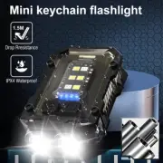 Super Bright USB-C Rechargeable Mini Keychain Flashlight LED COB Work Light Lamp