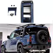 Tasman Blue Foldable side Ladder Protective Frame Fits Defender 110 2020-2024