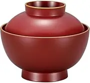 Nakatani Brothers Shokai Yamanaka Lacquerware Yamato Zoni Bowl, Microwave & Dishwasher Safe, Vermilion 37-3815