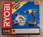 New Ryobi ONE+ 18V Cordless 2-Tool Combo Drill & Circular Saw Kit Model #P807